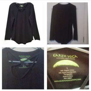 🌺 Earth Yoga Black Women's Top